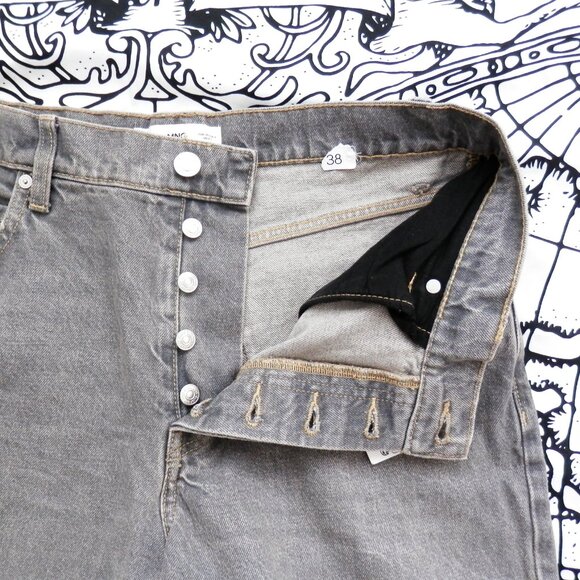 Mango || Massy Wide Leg Grey Jeans NWT - Picture 9 of 10